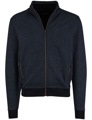 Baileys Baileys vest effen navy normale fit katoen