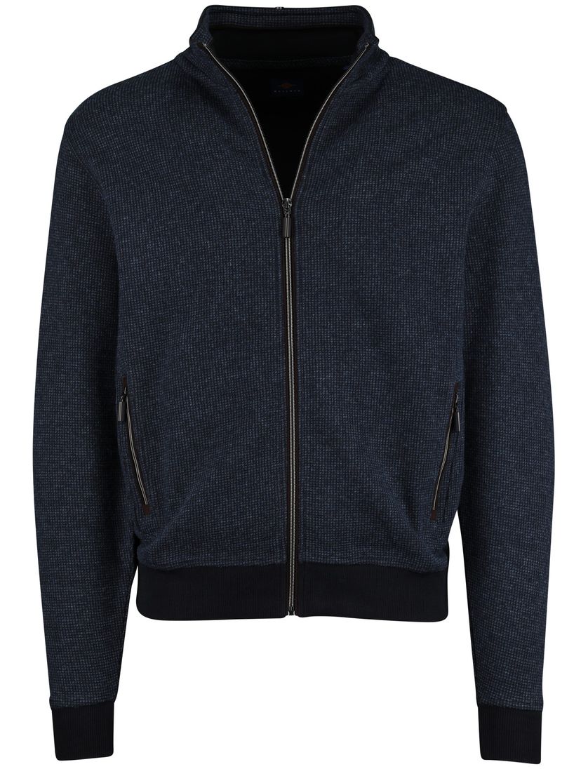 Baileys vest effen navy normale fit katoen