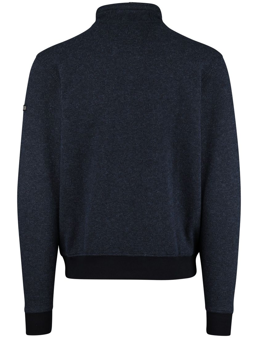 Baileys vest effen navy normale fit katoen