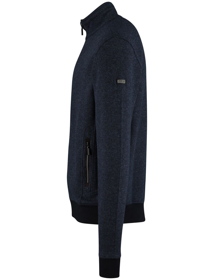 Baileys vest effen navy normale fit katoen