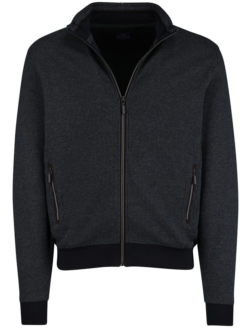 Baileys navy effen vest katoen normale fit