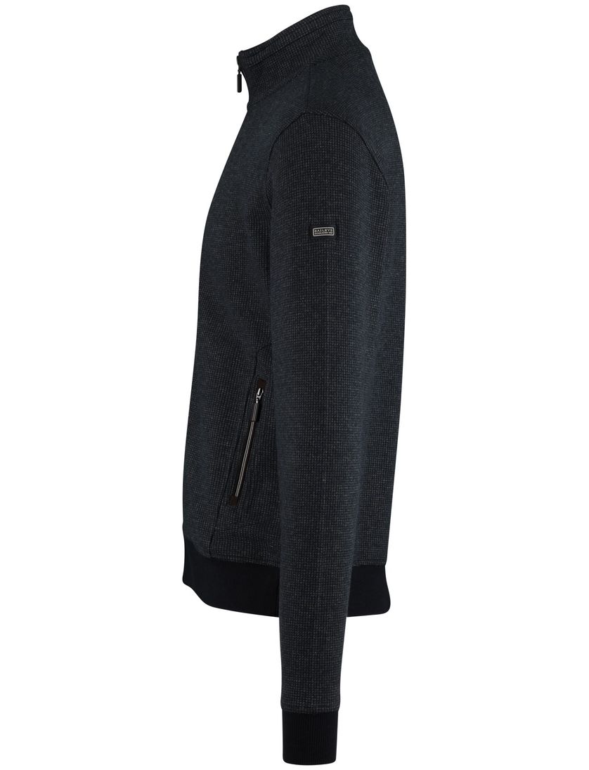 Baileys navy effen vest katoen normale fit