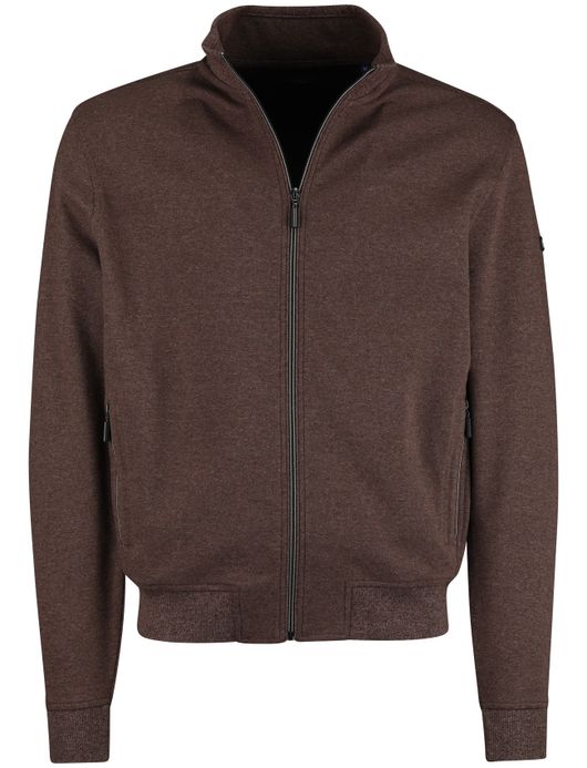 Baileys vest bruin effen normale fit katoen