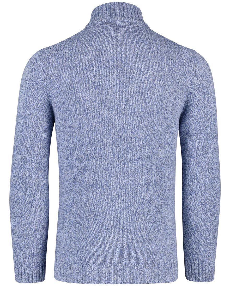 Baileys half zip trui blauw gebreid
