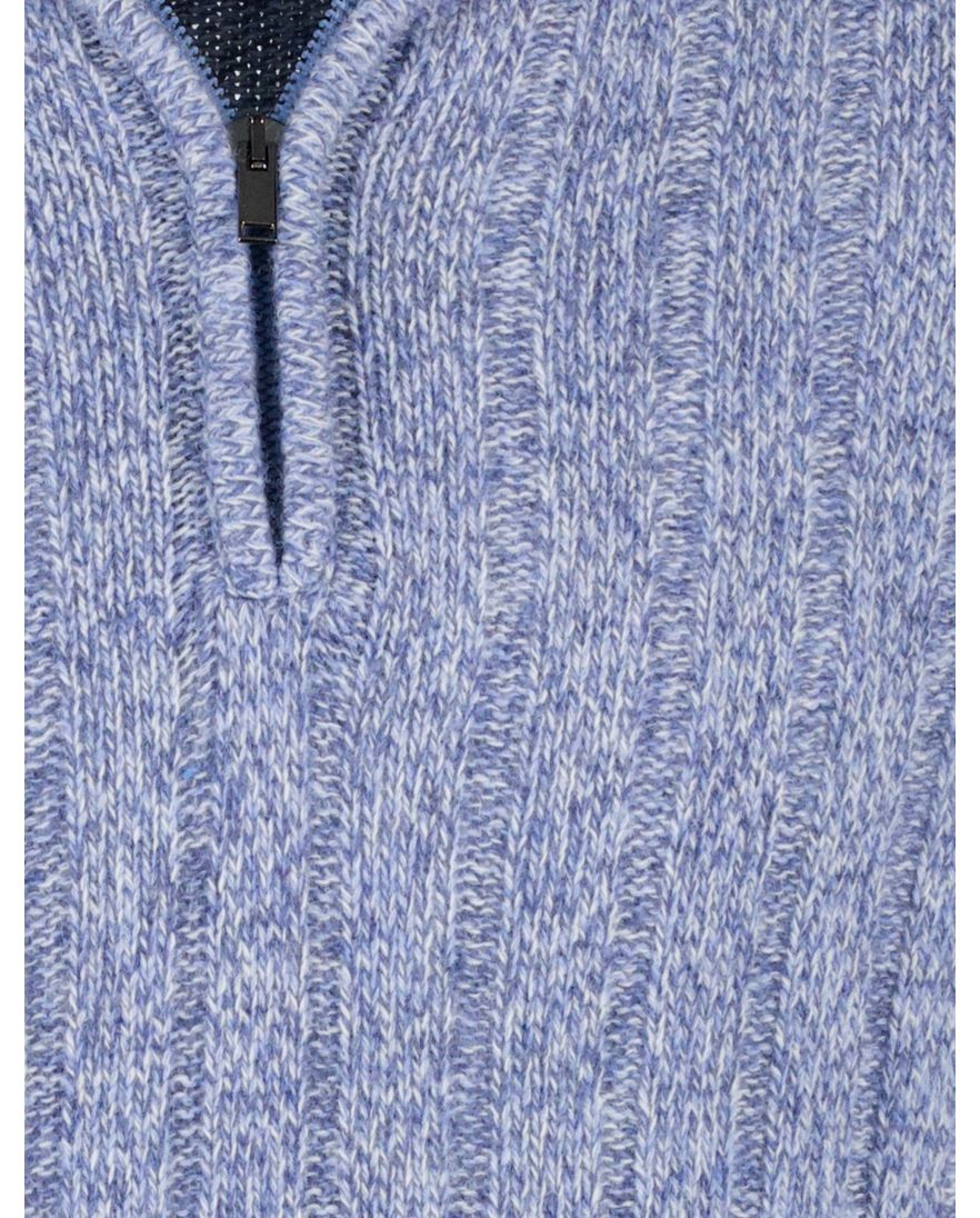 Baileys half zip trui blauw gebreid
