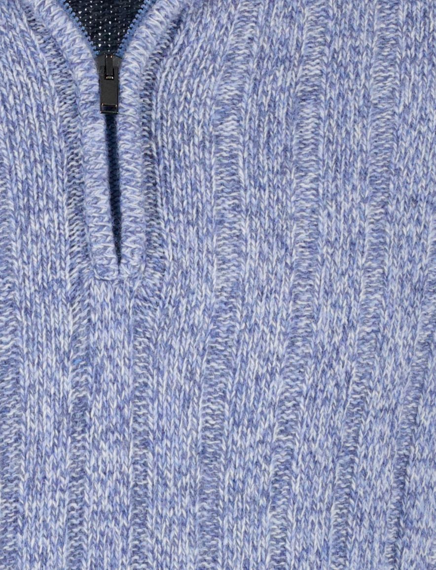 Baileys half zip trui blauw gebreid