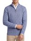 Baileys half zip trui blauw gebreid wol