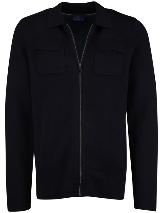 Baileys vest extra lang normale fit katoen donkerblauw