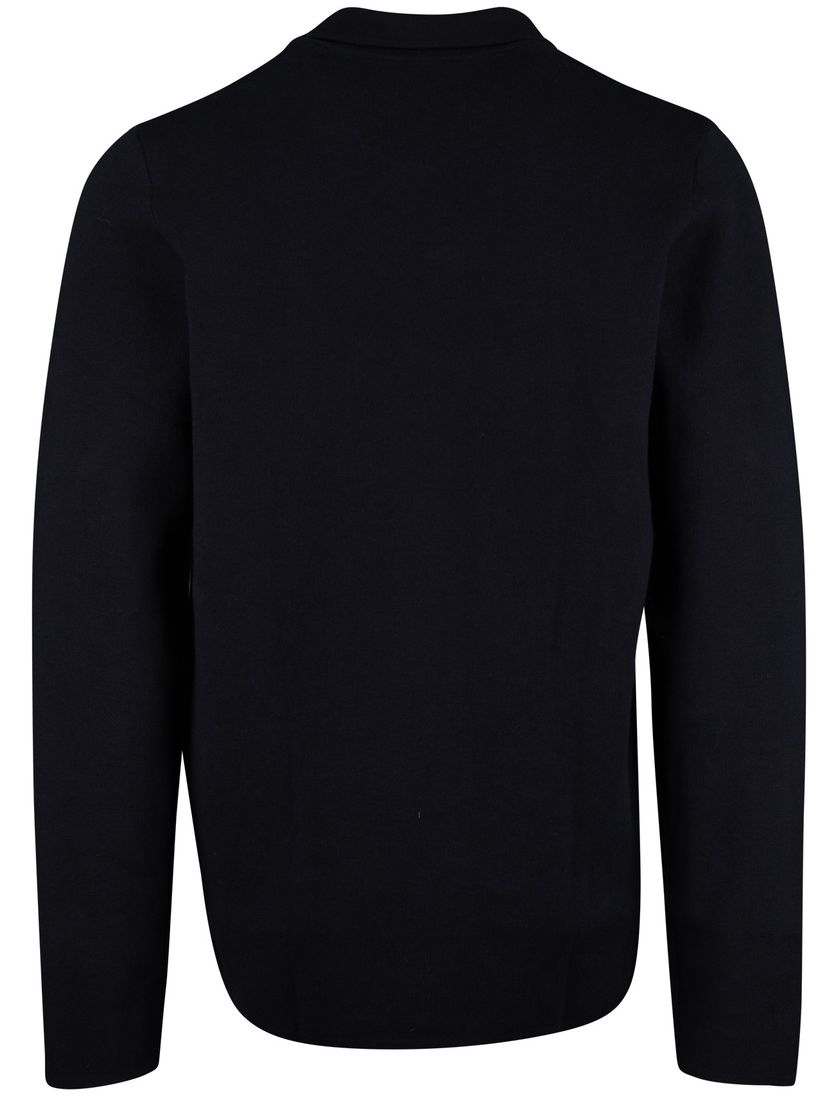 Baileys vest normale fit katoen effen donkerblauw