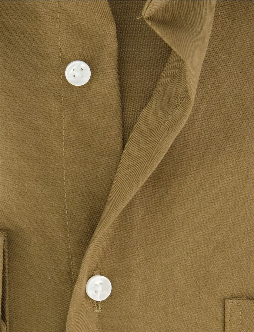 Effen bruin Seidensticker overhemd katoen