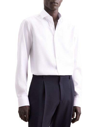Seidensticker Seidensticker slim fit business overhemd wit effen
