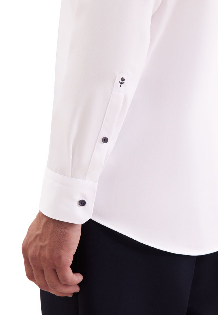 katoenen overhemd Seidensticker normale fit wit