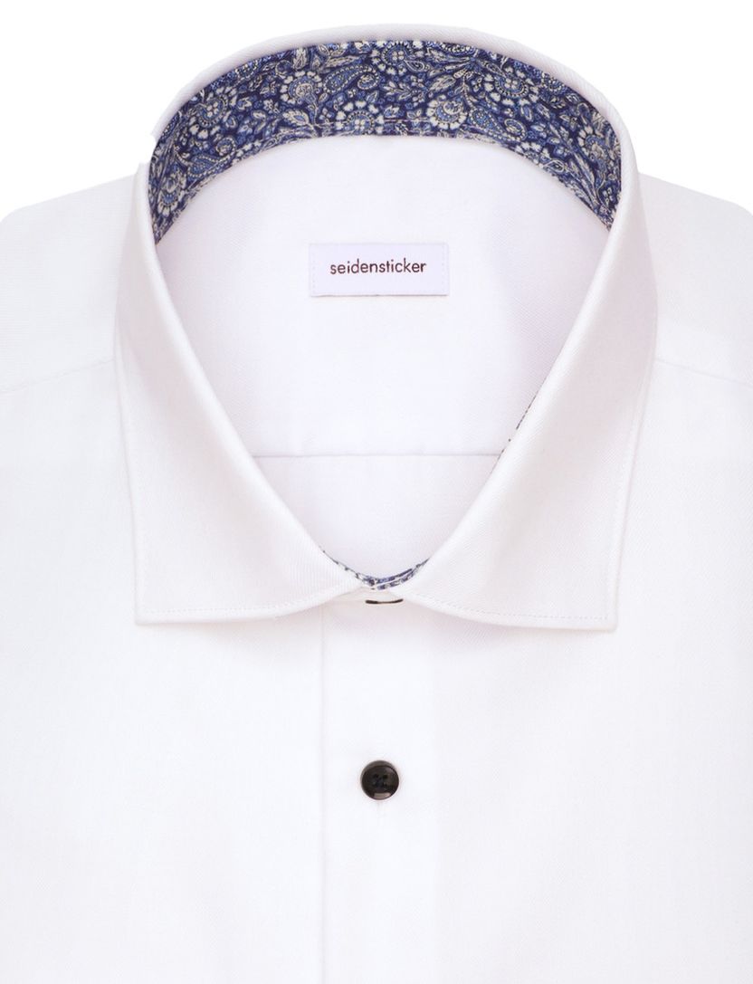katoenen overhemd Seidensticker normale fit wit