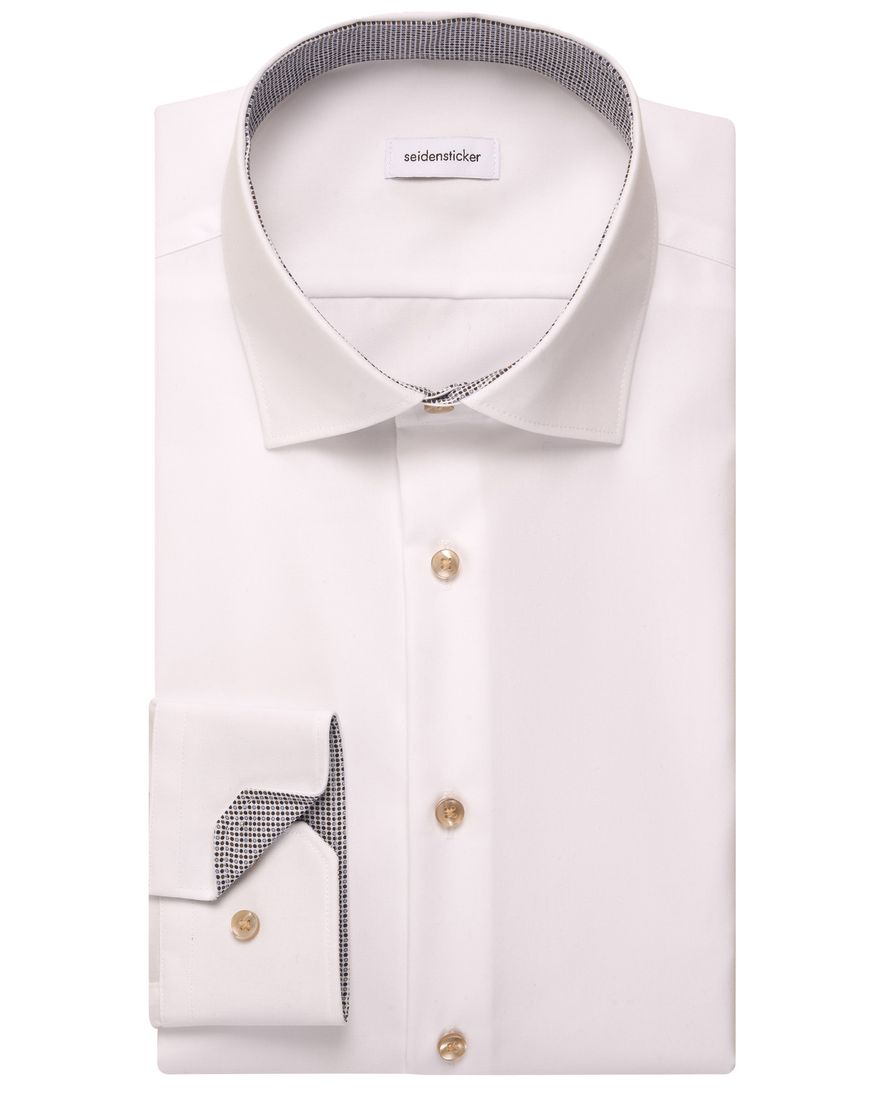 Seidensticker Slim Fit overhemd wit effen katoen