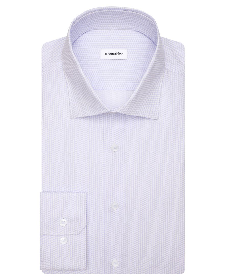 Seidensticker Overhemd Blauw effen wide spread boord