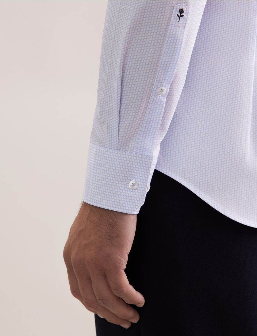 Overhemd Seidensticker lichtblauw effen zakelijk