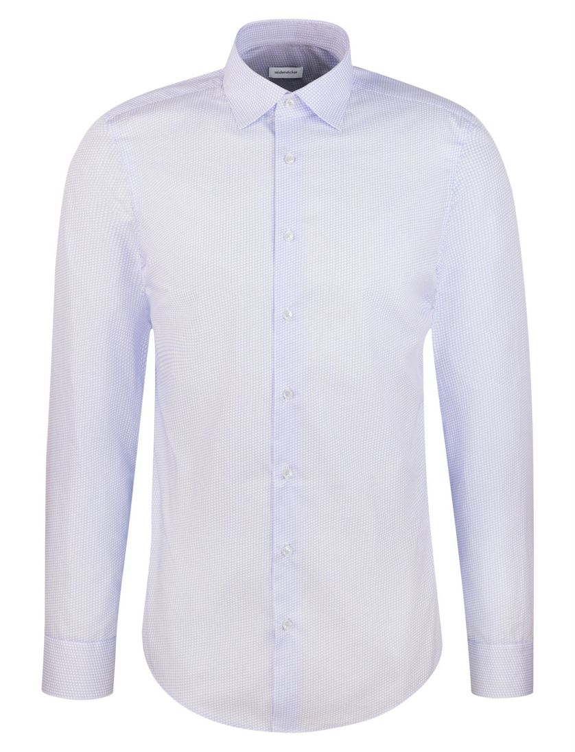 Overhemd Seidensticker lichtblauw effen zakelijk