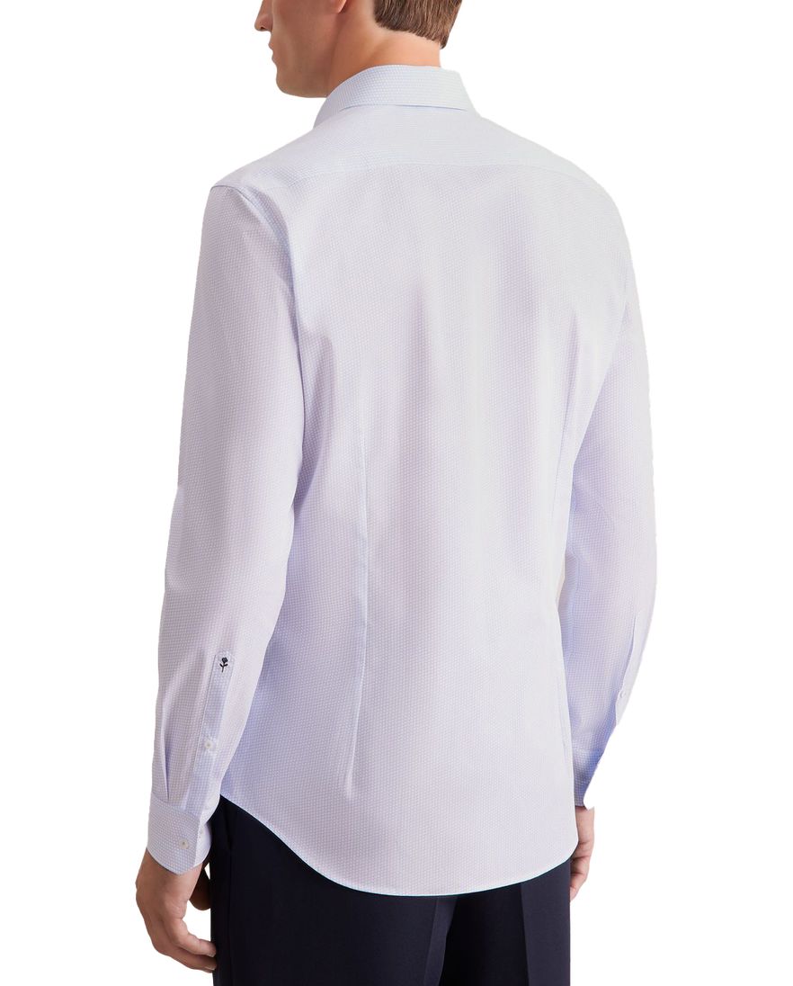 Seidensticker Overhemd Blauw effen wide spread boord