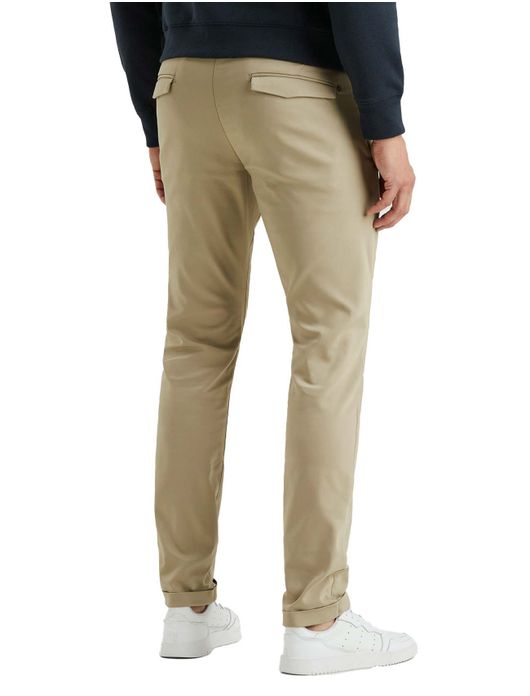 Cast Iron chino beige katoen effen