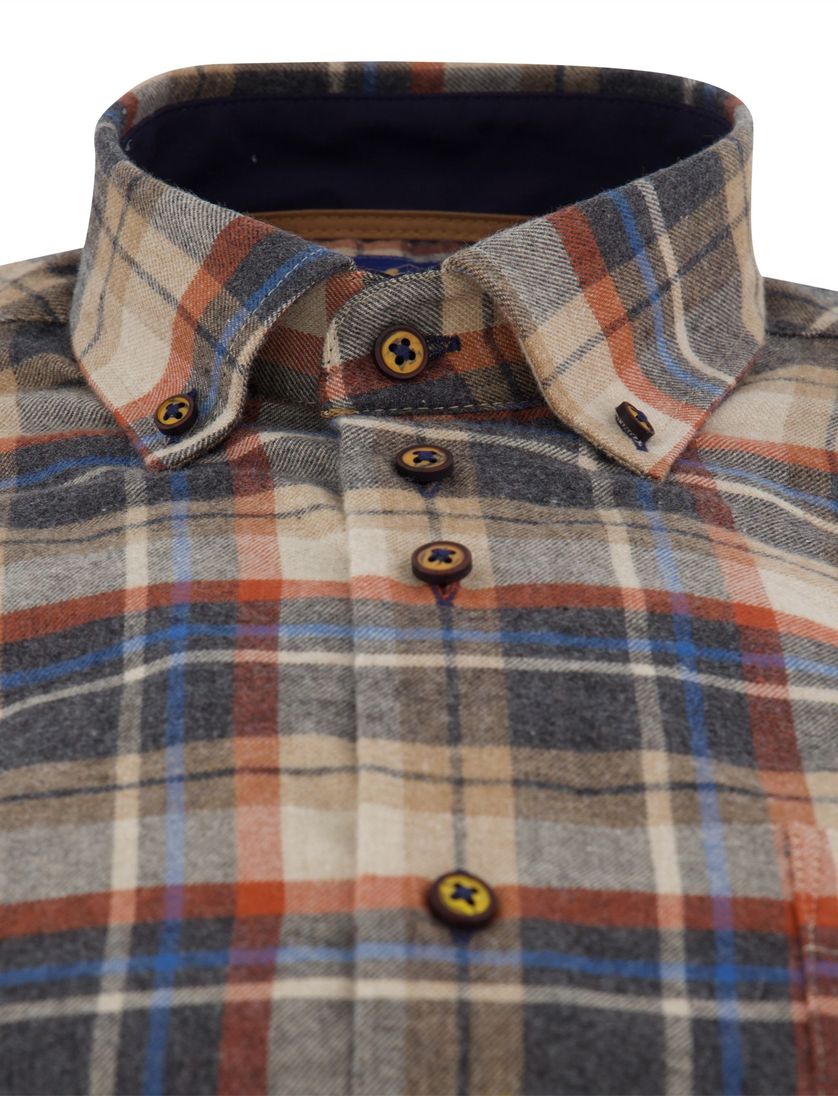 Geruit Eden Valley overhemd blauw normale fit