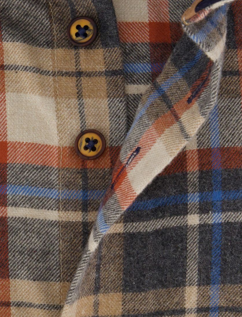 Geruit Eden Valley overhemd blauw normale fit