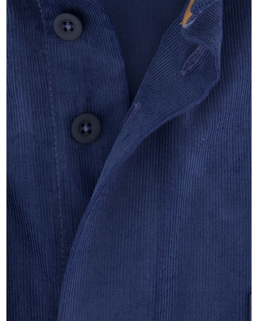 Eden Valley corduroy overhemd blauw normale fit