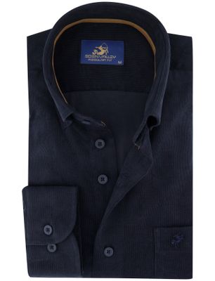 Eden Valley Overhemd Eden Valley corduroy donkerblauw