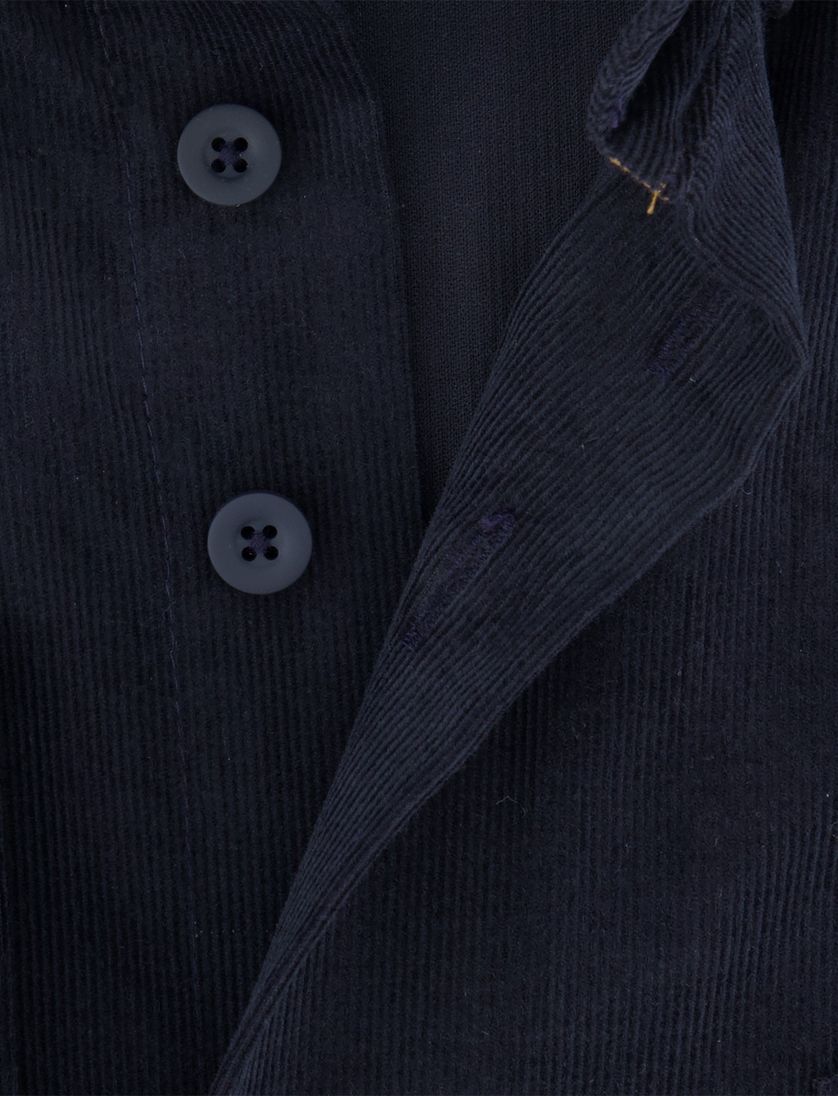 Overhemd Eden Valley corduroy donkerblauw