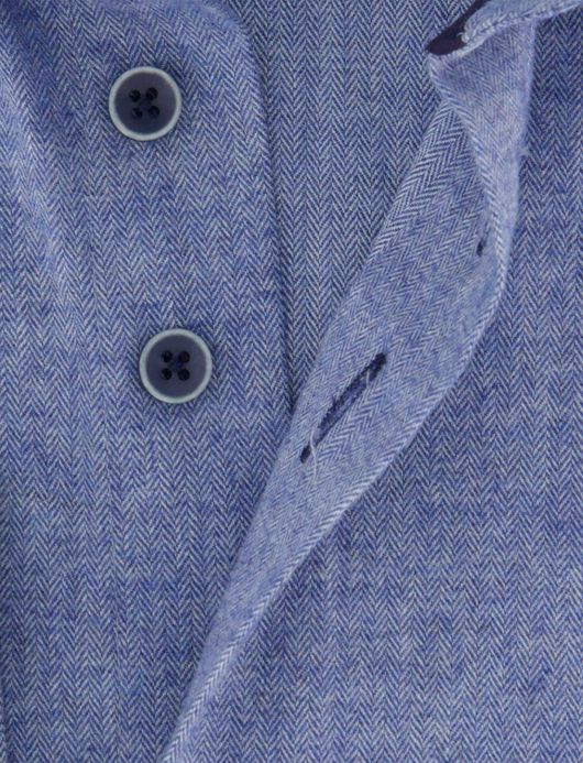 Blauw overhemd Eden Valley normale fit katoen