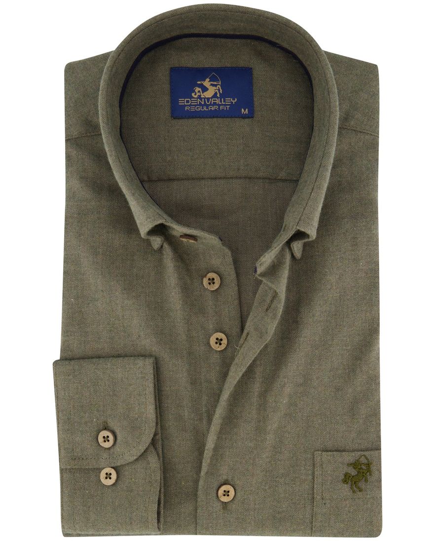 Eden Valley overhemd normale fit groen