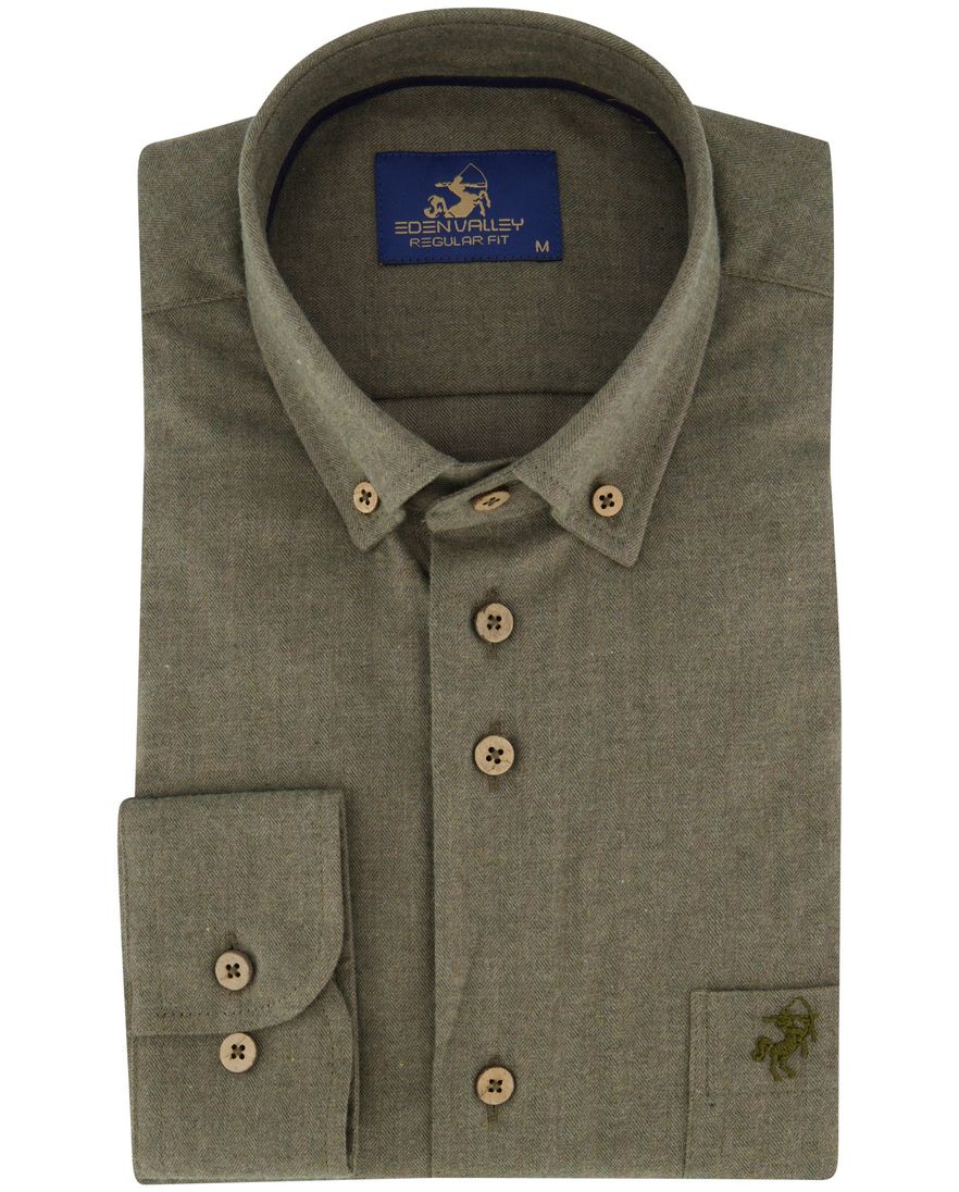 Eden Valley overhemd normale fit groen