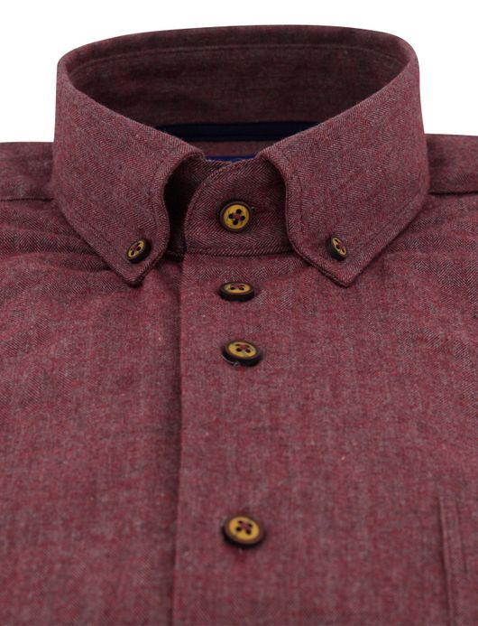 Overhemd Eden Valley normale fit bordeaux
