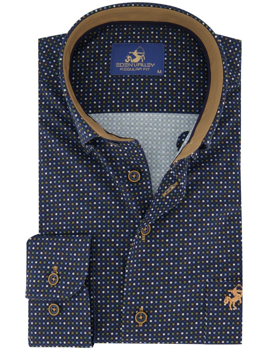 Eden Valley overhemd Regular Fit donkerblauw