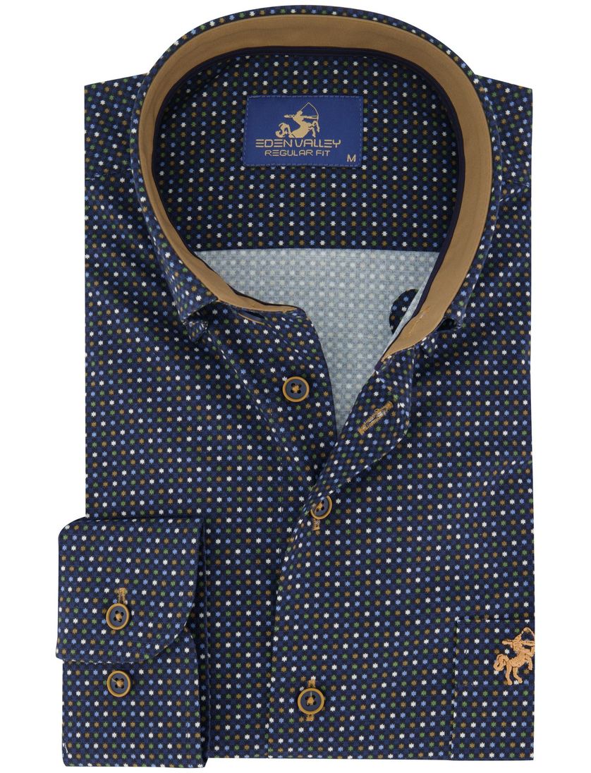 Overhemd Eden Valley Regular Fit donkerblauw