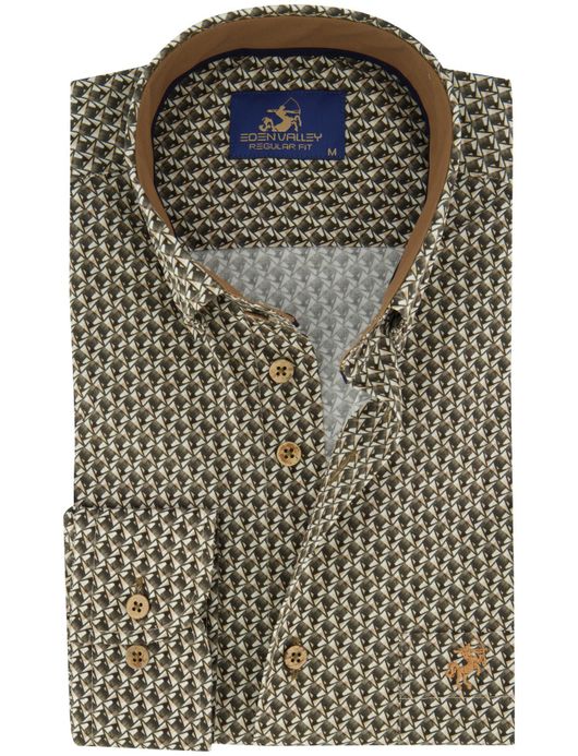 Eden Valley overhemd Regular Fit katoen groen