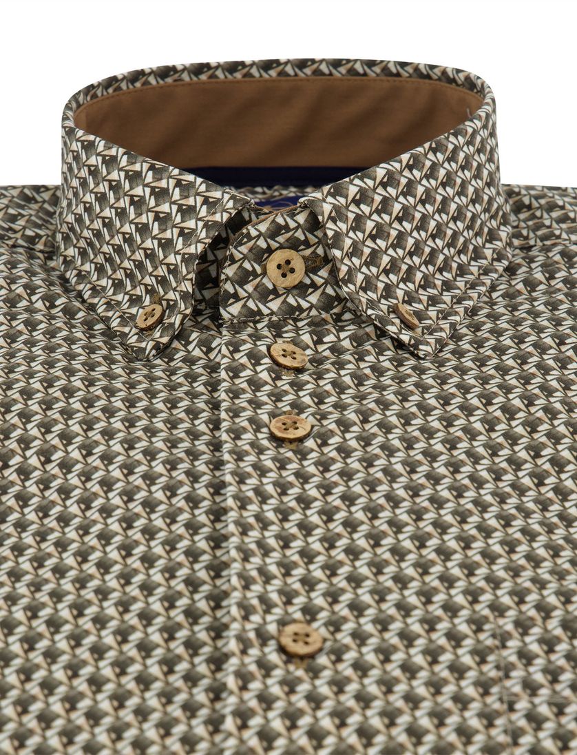 overhemd Eden Valley Regular Fit katoen groen