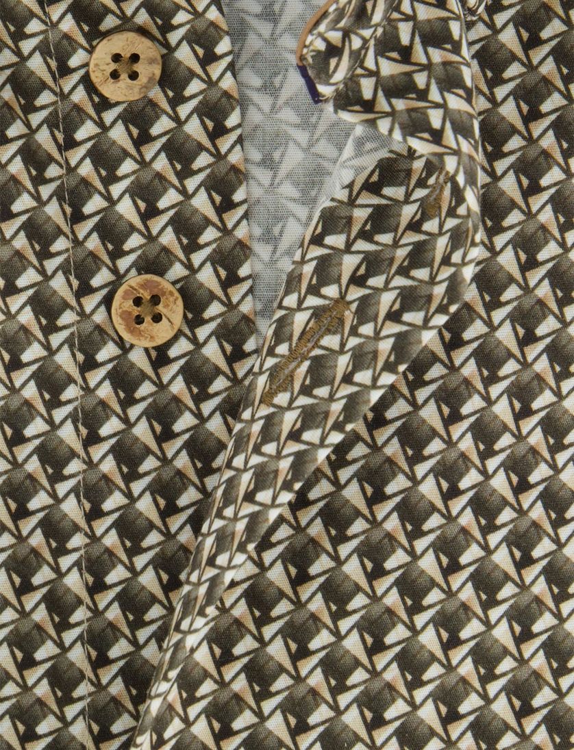 overhemd Eden Valley Regular Fit katoen groen