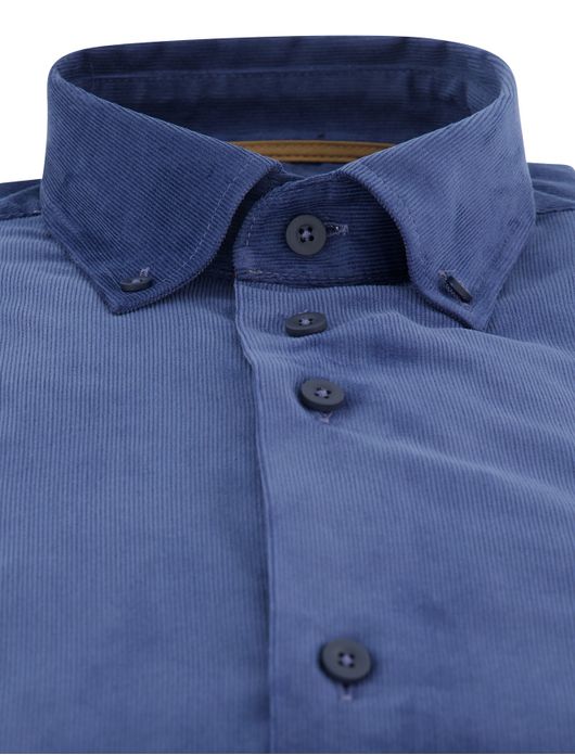 Eden Valley overhemd ml 7 blauw corduroy