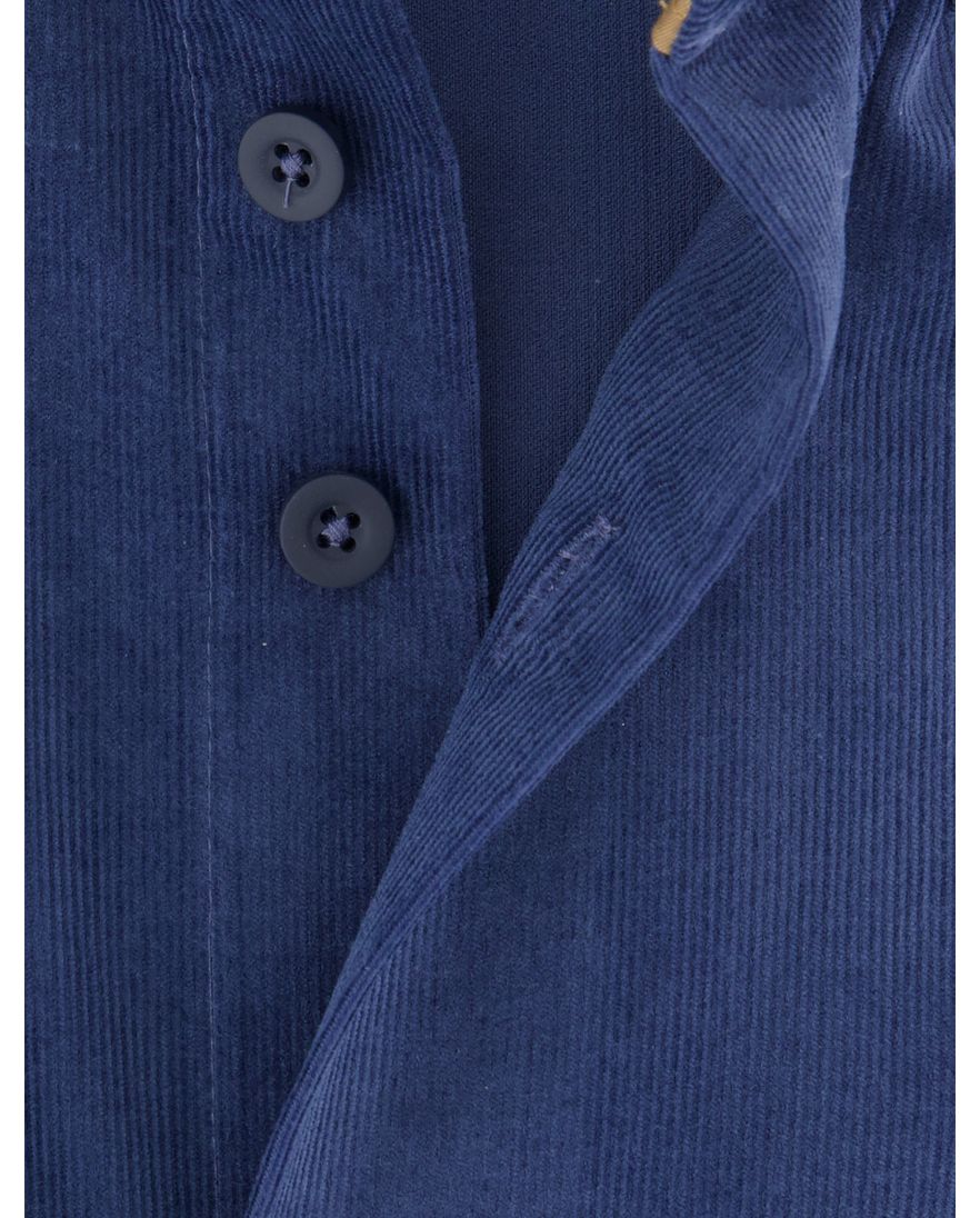 Eden Valley overhemd ml 7 blauw corduroy modern fit