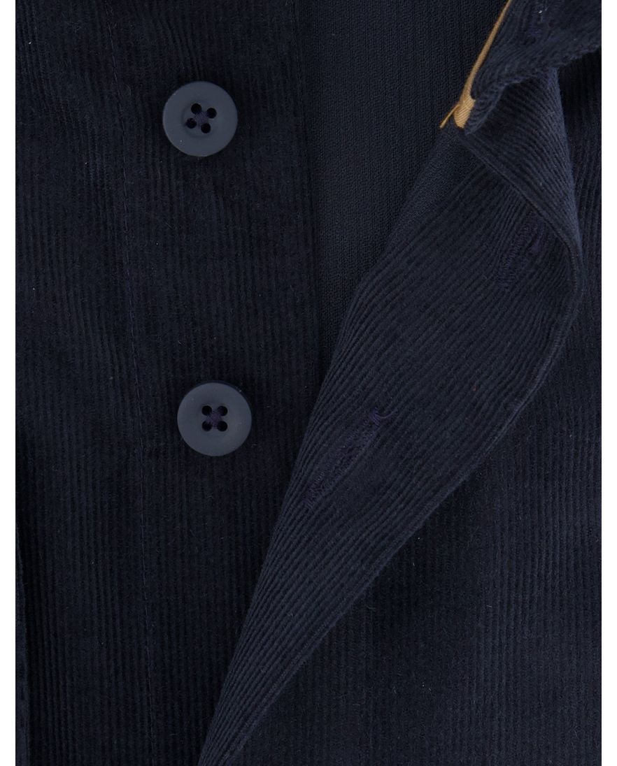 Eden Valley overhemd ml 7 donkerblauw corduroy modern fit