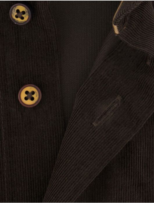 Eden Valley corduroy mouwlengte 7 overhemd bruin