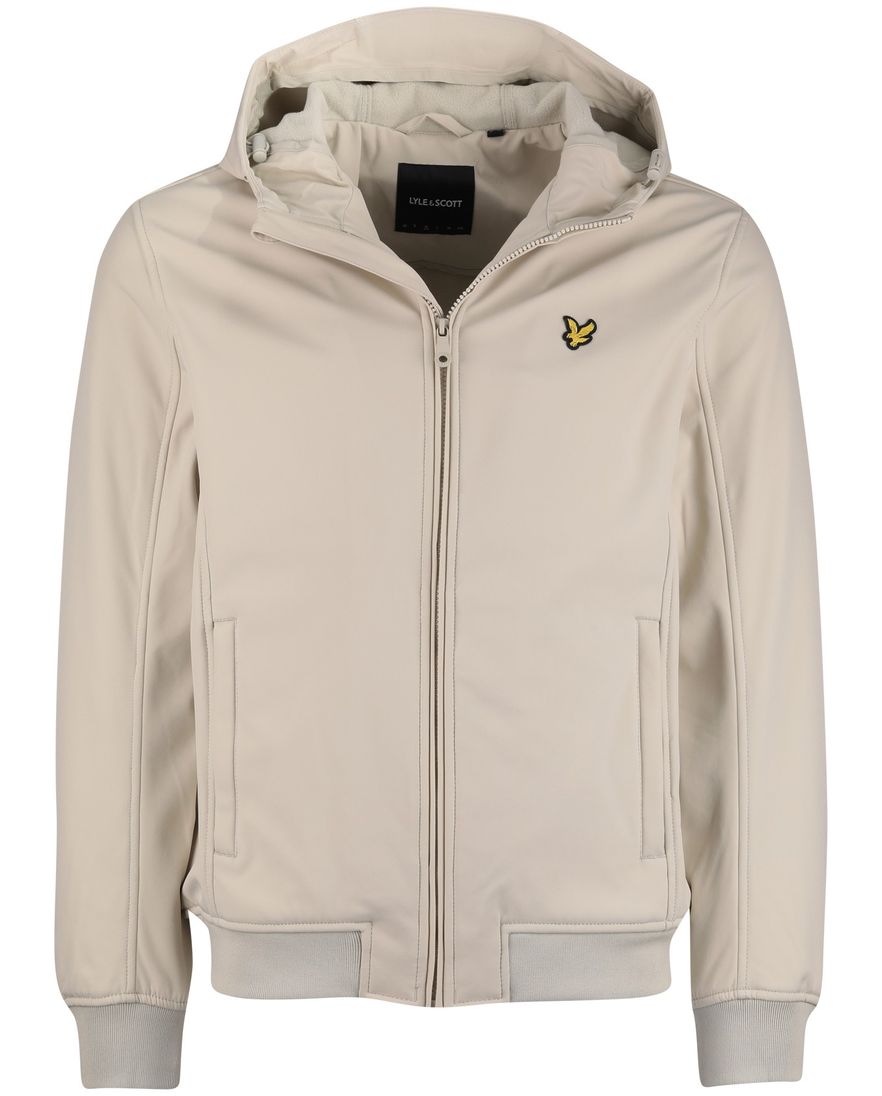 Lyle & scott winterjas effen beige softshell