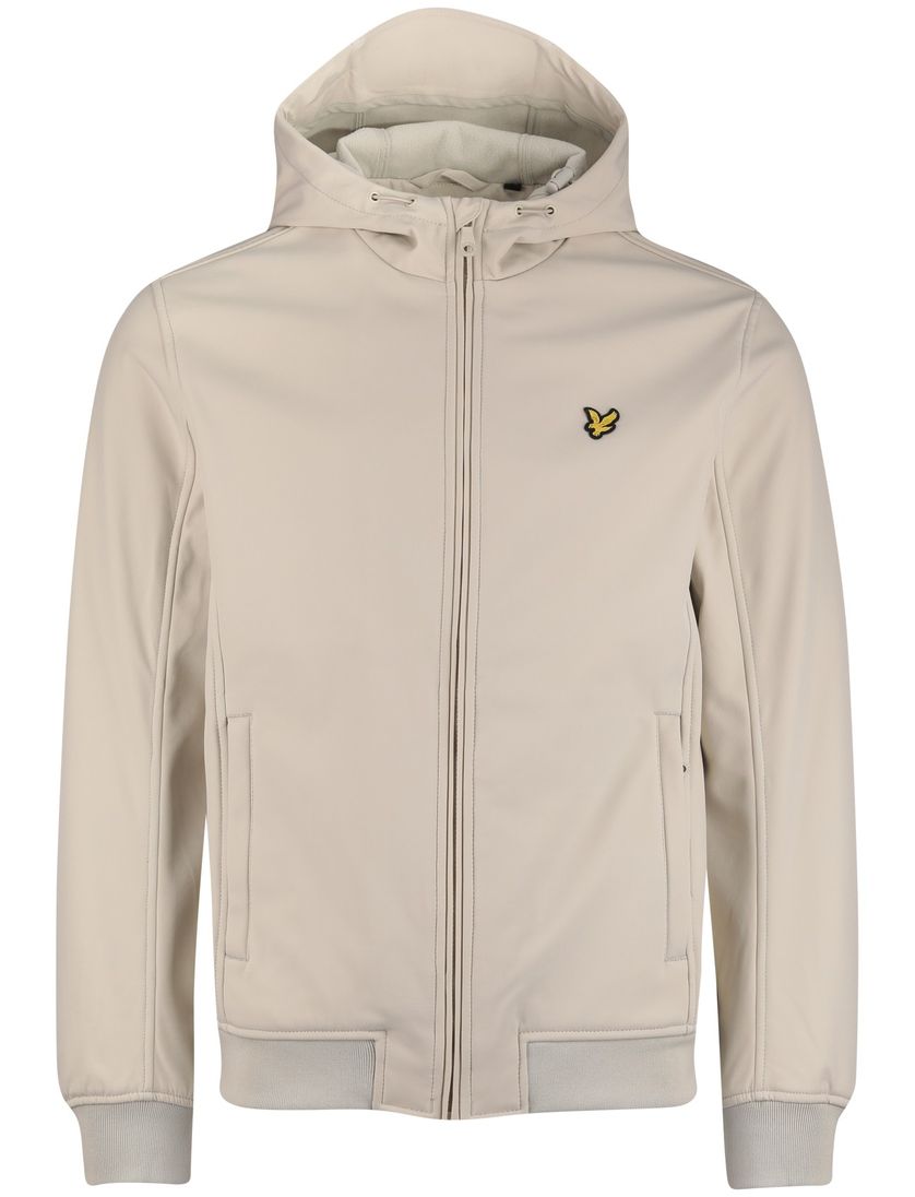 Lyle & scott winterjas beige effen softshell normale fit