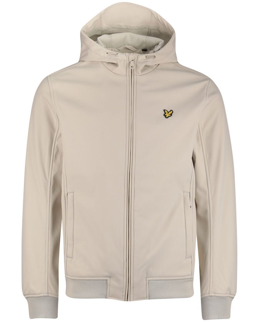 Lyle & scott winterjas effen beige softshell
