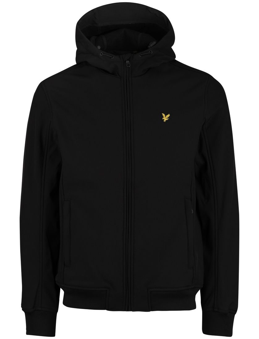 Lyle & scott winterjas zwart normale fit effen softshell