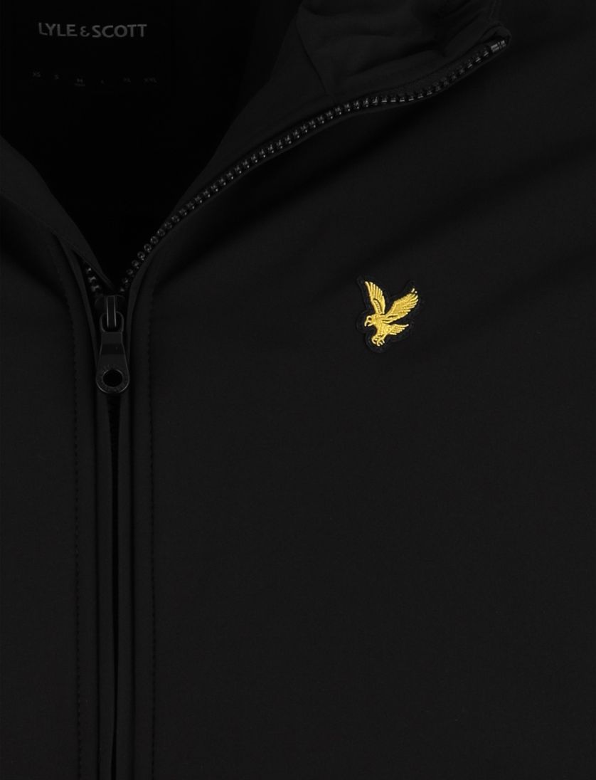 Lyle & scott winterjas zwart normale fit effen softshell