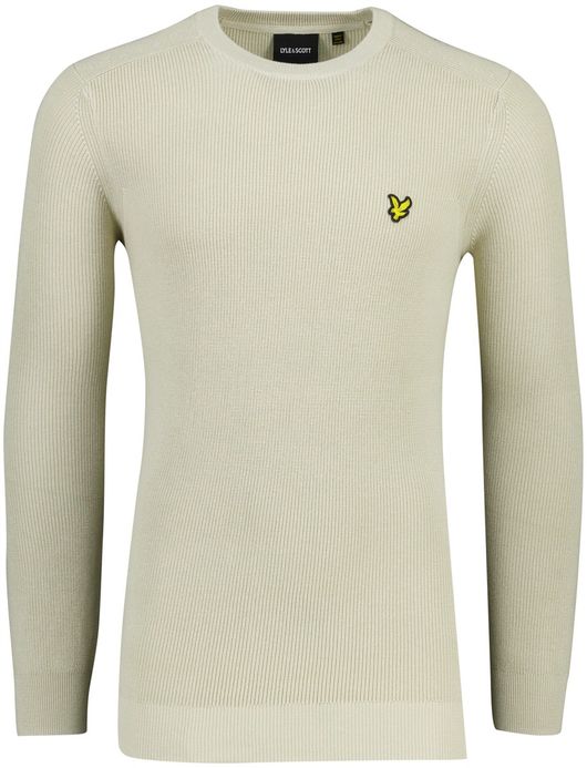Lyle & Scott trui creme ronde hals