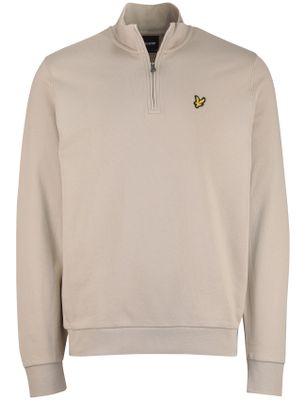Lyle & Scott Lyle & Scott half zip trui beige normale fit