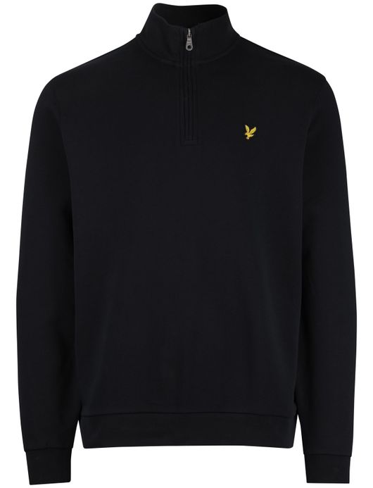 Lyle & Scott half zip trui donkerblauw normale fit