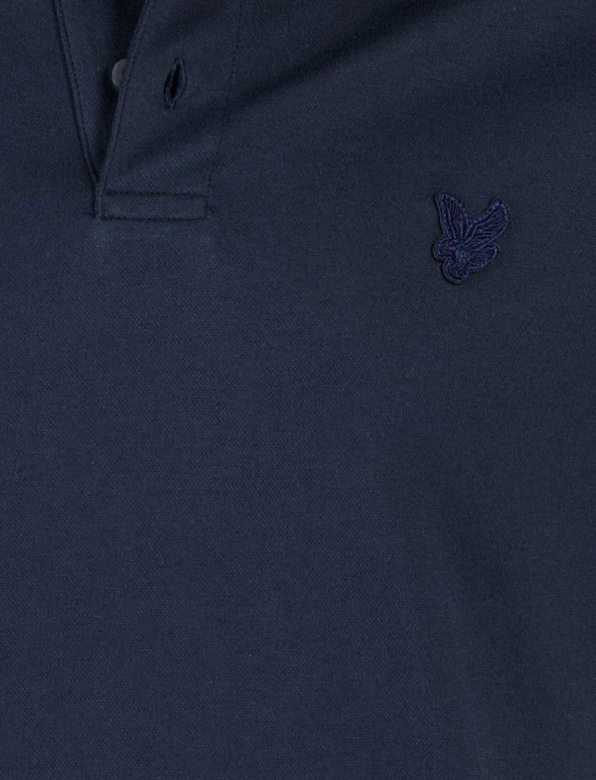 Lyle & Scott korte mouw polo donkerblauw normale fit